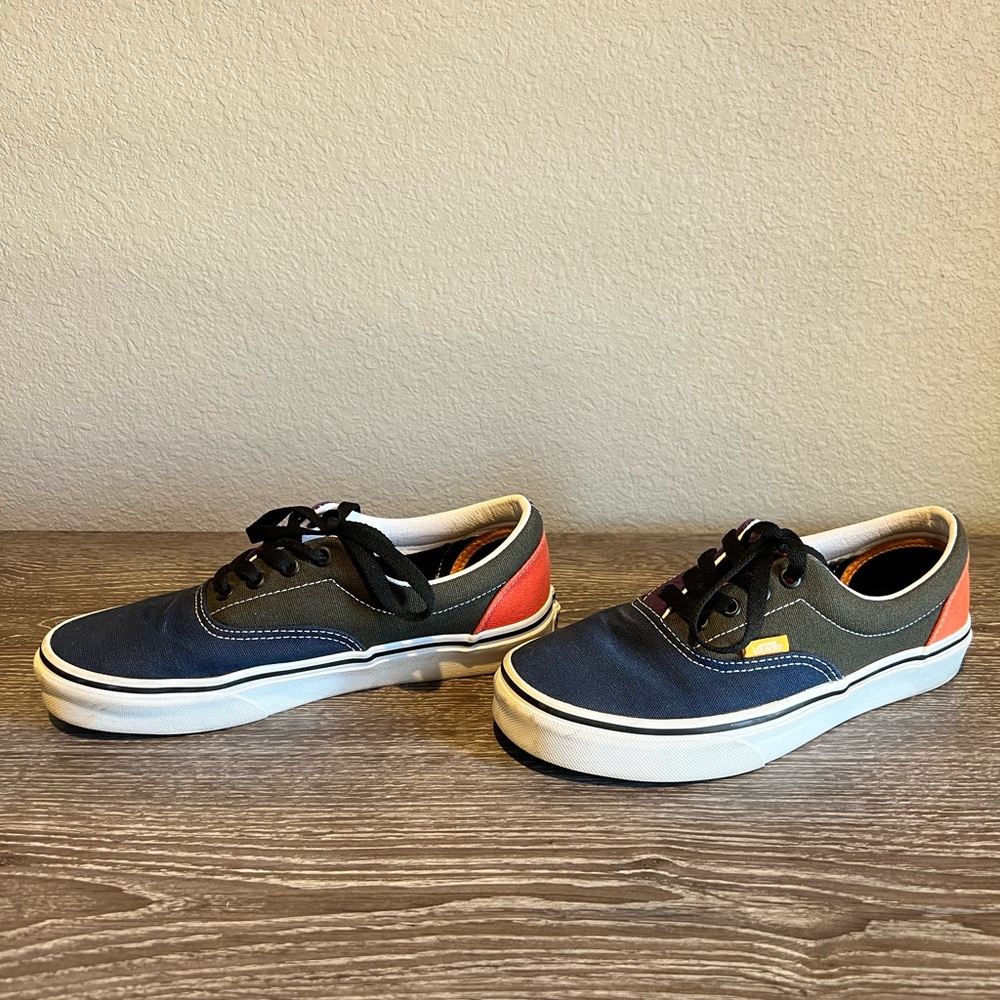 Vans women’s 7.5, men’s 6 Multicolor Canvas Sneakers orange, blue, purple, green
